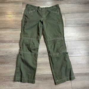 Eddie Bauer women's size 16 pants green color zip 5 pockets